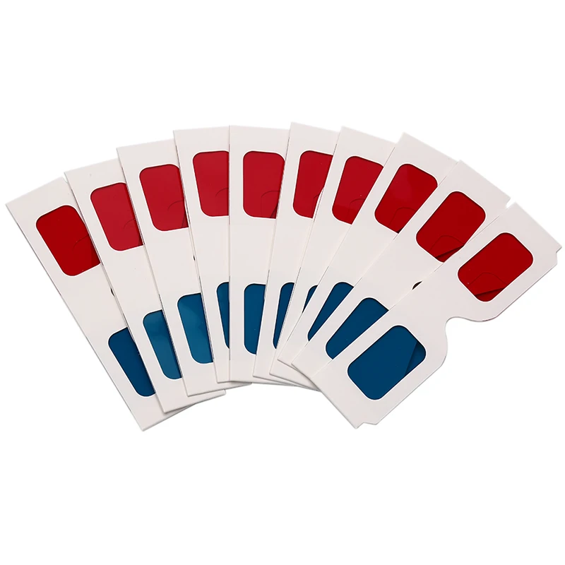 Универсальные бумажные анаглиф 3D очки бумага вид красный голубой красный/синий