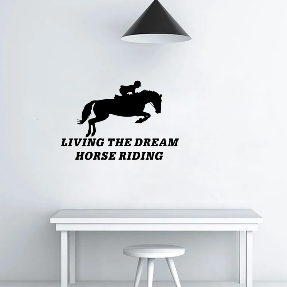 Living The Dream Horse Riding Mural Vinyl Inspirational Quote Removable Wall Sticker Wall Art Decal Bedroom Decoration
Living The Dream Horse Riding Mural Vinyl Inspirational Quote Removable Wall Sticker Wall Art Decal Bedroom Decoration