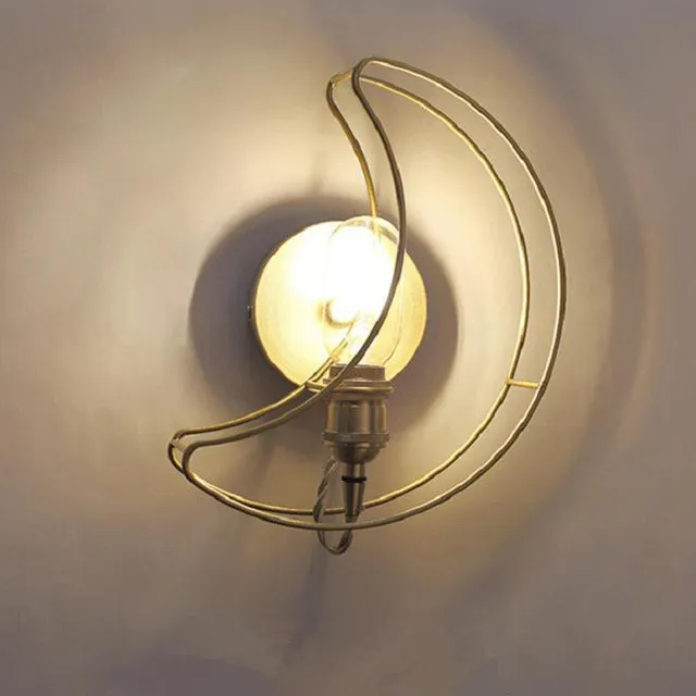 Golden Shape of the moon Bedside lamp modern fashion Bedroom wall lamp Iron Aisle corridor decoration No light bulb
Golden Shape of the moon Bedside lamp modern fashion Bedroom wall lamp Iron Aisle corridor decoration No light bulb