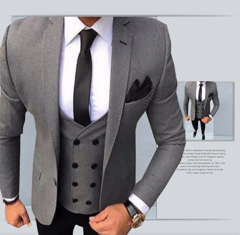 Handsome Groomsmen Wool blend Groom Tuxedos Mens Wedding Dress Man Jacket Blazer Prom Dinner (Jacket+Pants+Tie+Vest) A123
Handsome Groomsmen Wool blend Groom Tuxedos Mens Wedding Dress Man Jacket Blazer Prom Dinner (Jacket+Pants+Tie+Vest) A123
