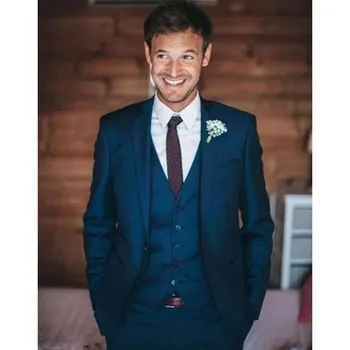 Three pieces bridal custom tailored notched Lapel mens tailored wedding dresses suits two button men suit (jackets+pants+vest) 
Three pieces bridal custom tailored notched Lapel mens tailored wedding dresses suits two button men suit (jackets+pants+vest)