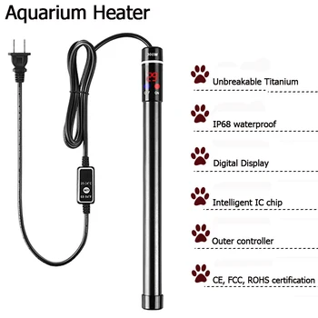 IP Full Submersible Titanium Aquarium Heater 100W-500W For Fish Tank Water Heating Rod Temperature Controller With LED Display
IP Full Submersible Titanium Aquarium Heater 100W-500W For Fish Tank Water Heating Rod Temperature Controller With LED Display