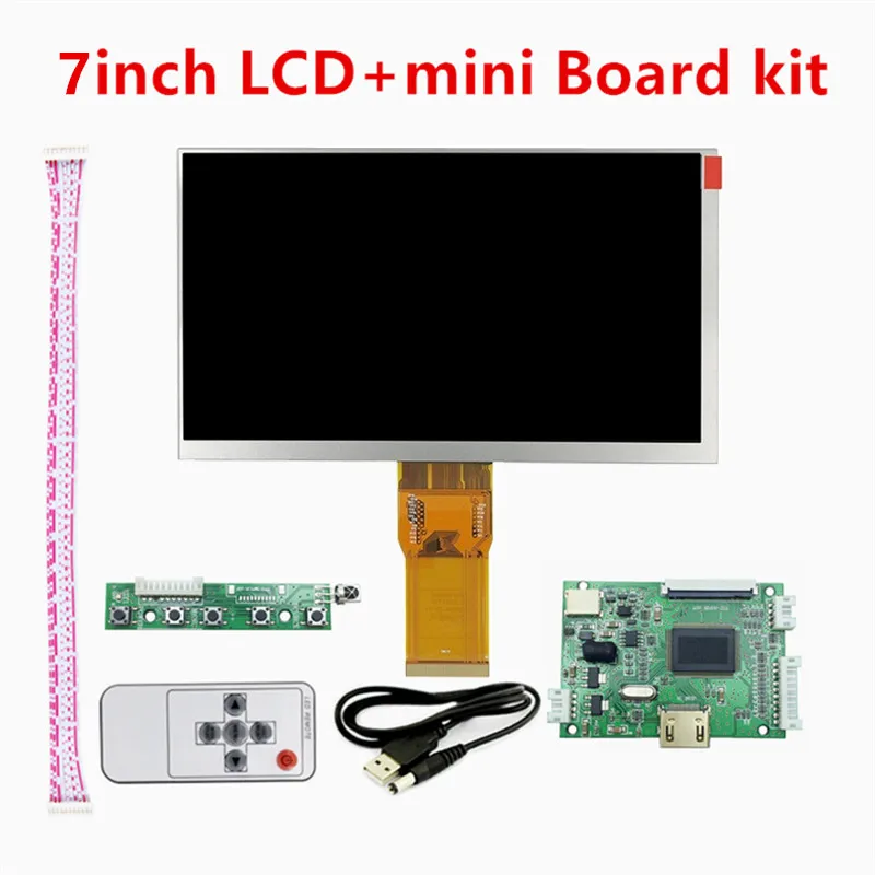 7 inch 1024*600 TFT Mini PC Display Screen Matrix LCD Monitor 50pins TTL Small Driver control Board HDMI Input for raspberry pi
7 inch 1024*600 TFT Mini PC Display Screen Matrix LCD Monitor 50pins TTL Small Driver control Board HDMI Input for raspberry pi