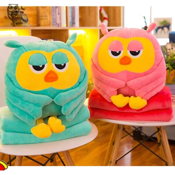 BOLAFYNIA owl pillow with blanket cushions children plush toy air conditioning blanket birthday Christmas gift stuffed toys
BOLAFYNIA owl pillow with blanket cushions children plush toy air conditioning blanket birthday Christmas gift stuffed toys