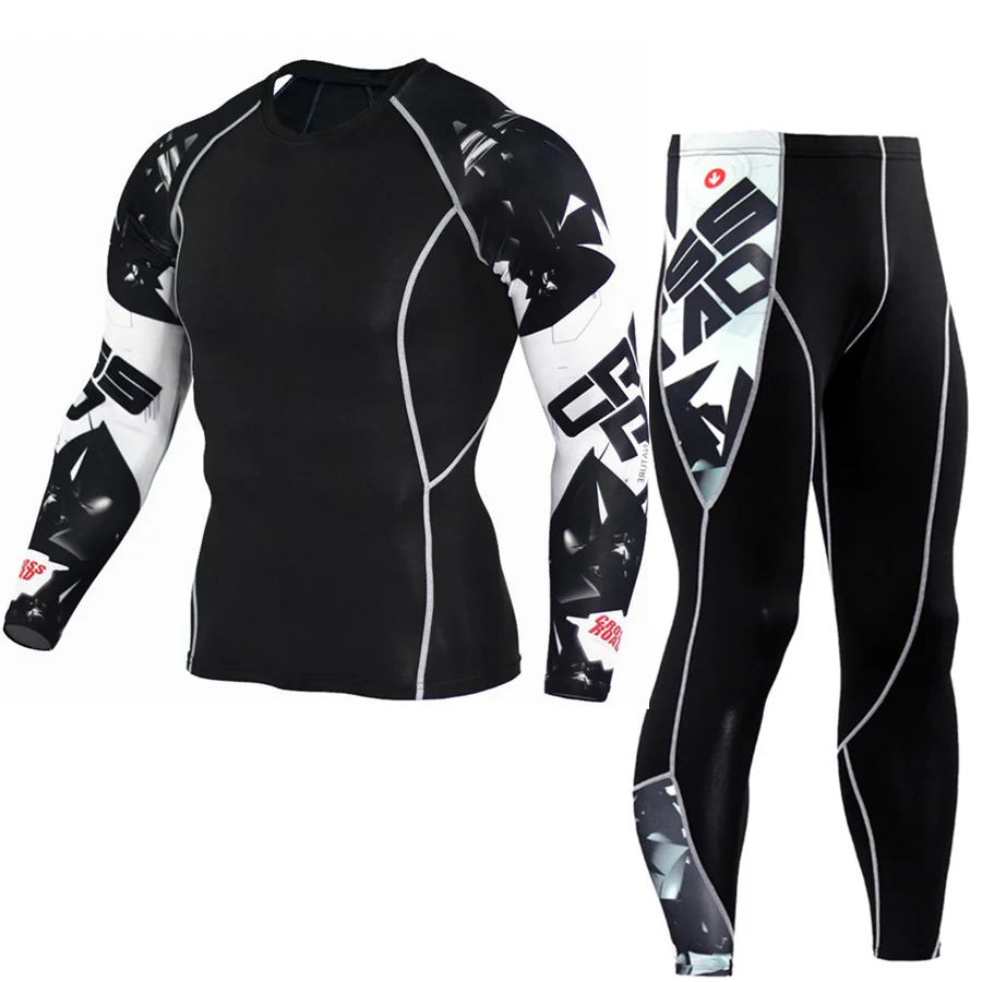 Compression Sportswear Suit Mens Skinny Long sleeve T-shirt Leggings Fitness Workout Rashguard MMA Tee Tops Tight Pants
Compression Sportswear Suit Mens Skinny Long sleeve T-shirt Leggings Fitness Workout Rashguard MMA Tee Tops Tight Pants