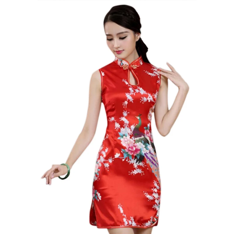 2019 New Red Chinese Women Traditional Dress Silk Satin Cheongsam Sexy Slim Qipao Flower Mini Dresses Summer Short vestidos
2019 New Red Chinese Women Traditional Dress Silk Satin Cheongsam Sexy Slim Qipao Flower Mini Dresses Summer Short vestidos