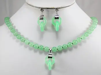 ERD55 E5 FREE shipping>>>>>New Design 7-8mm Green Jade Necklace Pendant Earring Jewelry Set
ERD55 E5 FREE shipping>>>>>New Design 7-8mm Green Jade Necklace Pendant Earring Jewelry Set