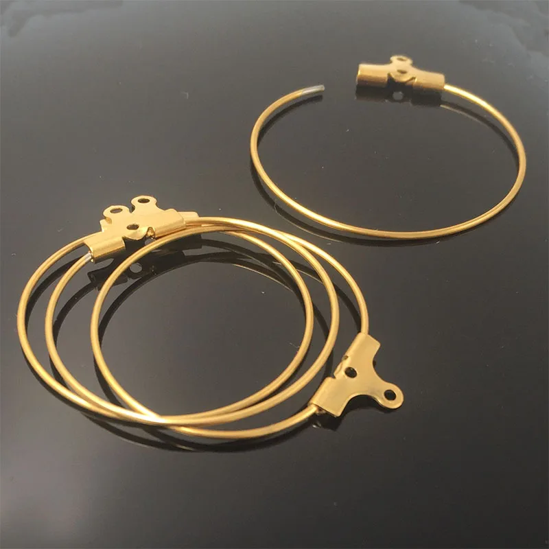 

Round Gold Beading Hoop Loops Earring Finding Component 25mm Stainless Steel Hypoallergenic Nickle Free Lead Free