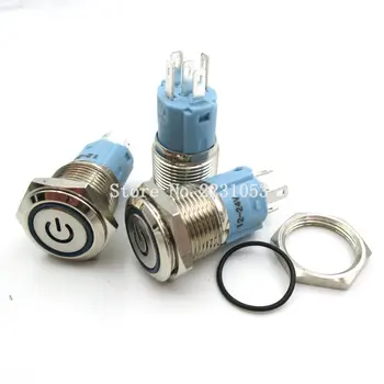 Blue Light 16MM LED Metal Push Button Switch For Car Auto Computer Power Reset switch Waterproof Indicator Light Switches 
Blue Light 16MM LED Metal Push Button Switch For Car Auto Computer Power Reset switch Waterproof Indicator Light Switches