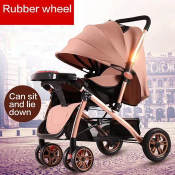 High Landscape Stroller Can Sit Reclining Folding Shock Absorber Light Twoway Stroller Cochecito Bebe 3 En 1 Four Wheel Strooler
High Landscape Stroller Can Sit Reclining Folding Shock Absorber Light Twoway Stroller Cochecito Bebe 3 En 1 Four Wheel Strooler