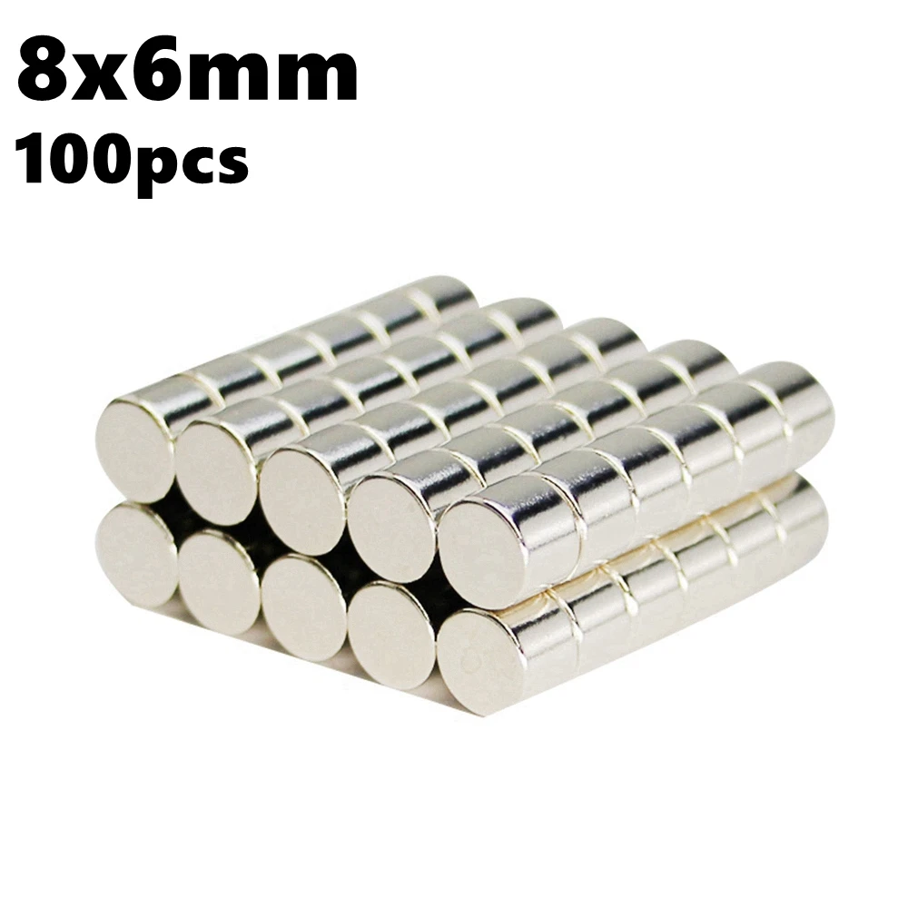 Super Powerful Magnetic Cylinder Magnets Disc 8mm x 6mm Small Round Neodymium Magnet 100pcs 8*6 N35 NdFeb Rare Earth Iman
Super Powerful Magnetic Cylinder Magnets Disc 8mm x 6mm Small Round Neodymium Magnet 100pcs 8*6 N35 NdFeb Rare Earth Iman