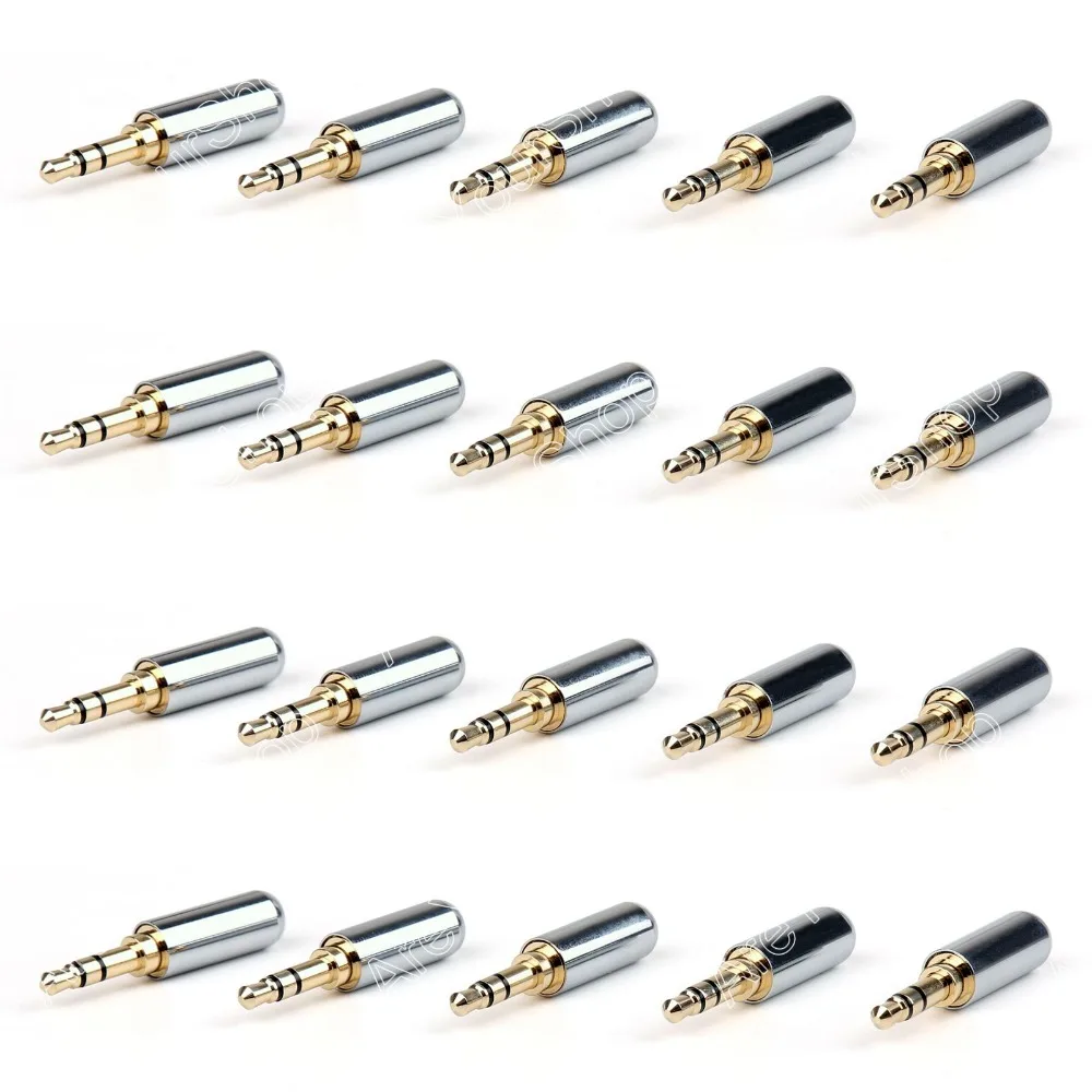 Areyourshop 20 Pcs Silver Copper Gold Plated 3.5mm Male Stereo Jack Plug Soldering Connector DIY
Areyourshop 20 Pcs Silver Copper Gold Plated 3.5mm Male Stereo Jack Plug Soldering Connector DIY