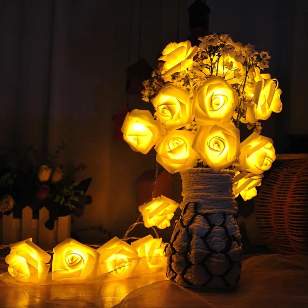 2M Rose Flower String Lights Fairy Wedding Party Christmas Holiday Lighting Home Decoration Blue/RGB/Warm White LED Night Light
2M Rose Flower String Lights Fairy Wedding Party Christmas Holiday Lighting Home Decoration Blue/RGB/Warm White LED Night Light
