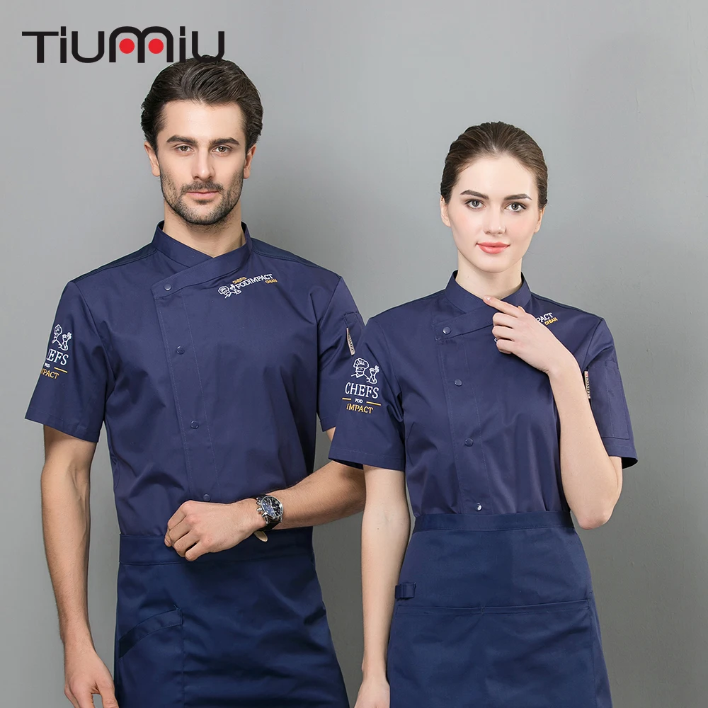 2019 TIUMIU Chef Jacket Summer Barbr Short Sleeve Work Clothes Ropa De Cocina Cake Coffee Fast Food Service Restaurant Kitchen
2019 TIUMIU Chef Jacket Summer Barbr Short Sleeve Work Clothes Ropa De Cocina Cake Coffee Fast Food Service Restaurant Kitchen