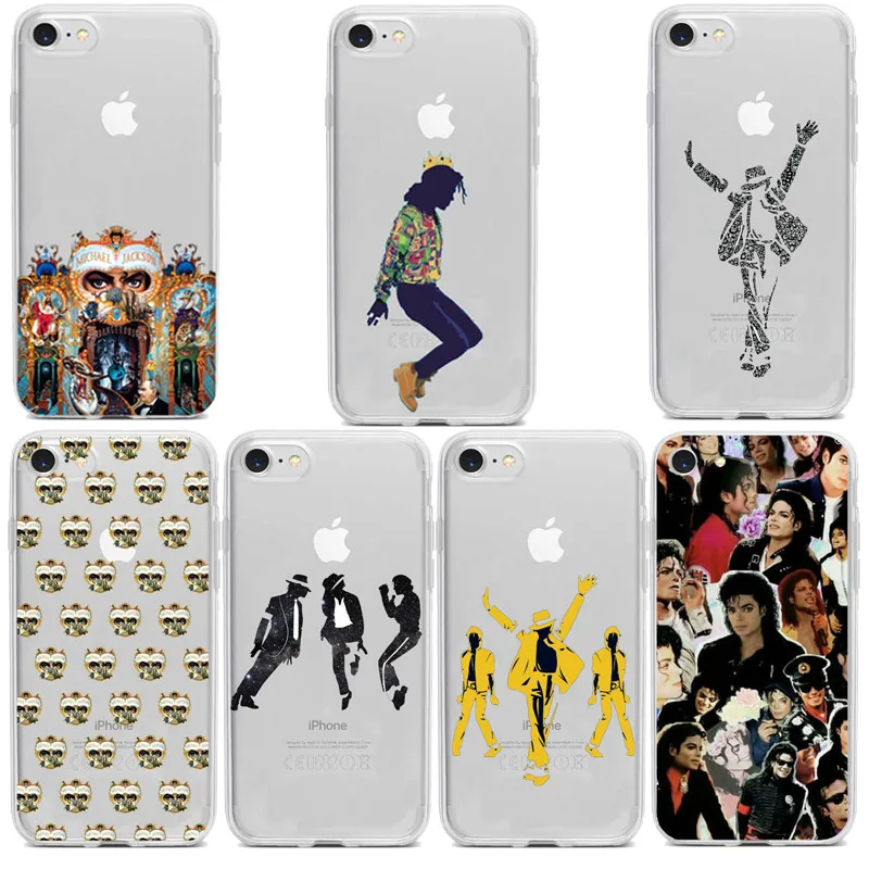 

MJ Michael jackson Fazer Transparente caso de Telefone para iphone 4 5 6 8 7 Plus X XR max 11 11PRO 11PROMAX cidade Capa Coque