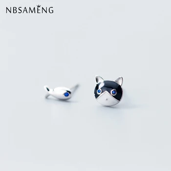 NBSAMENG 100% 925 Sterling Silver Earring Tiny Asymmetric Blue Eye Cat Fish Stud Earrings For Women Fine Jewelry Gift
NBSAMENG 100% 925 Sterling Silver Earring Tiny Asymmetric Blue Eye Cat Fish Stud Earrings For Women Fine Jewelry Gift