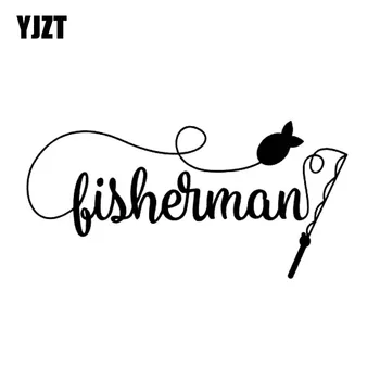 YJZT 14.3cm*7cm Fashion Fisherman FISHING Pole Vinyl Car Window Sticker Decals Black Silver Accessories C11-0102 
YJZT 14.3cm*7cm Fashion Fisherman FISHING Pole Vinyl Car Window Sticker Decals Black Silver Accessories C11-0102
