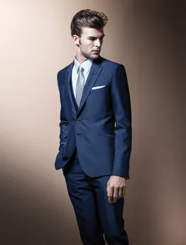 Handsome Peak Lapel Blue Groom Tuxedos Groomsman Men's Wedding Prom Suits (Jacket+Pants+Vest+Tie) NO:036
Handsome Peak Lapel Blue Groom Tuxedos Groomsman Men's Wedding Prom Suits (Jacket+Pants+Vest+Tie) NO:036