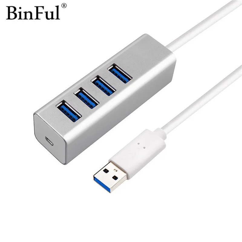 BinFul USB HUB 3.0 Aluminum 4 Port Super Speed 5Gbps Usb 3.0 Hub Power Usb Splitter for Computer Laptop Ultrabook
BinFul USB HUB 3.0 Aluminum 4 Port Super Speed 5Gbps Usb 3.0 Hub Power Usb Splitter for Computer Laptop Ultrabook