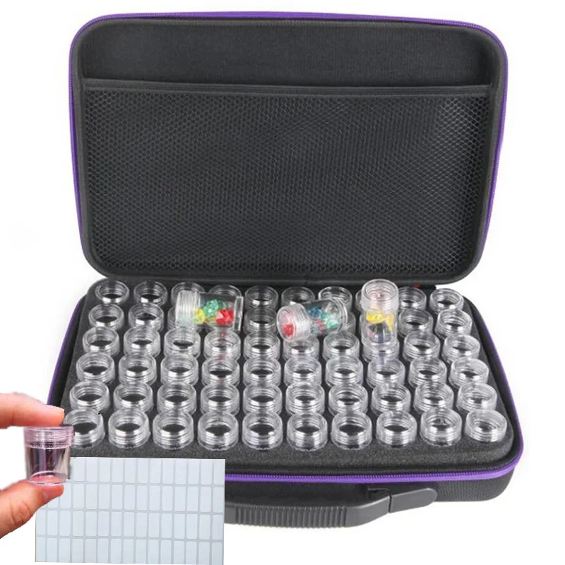 60 Bottles Diamond Painting Cross Stitch Accessories Tool Box Container Diamond Storage Bag Case Embroidery Mosaic free stickers
60 Bottles Diamond Painting Cross Stitch Accessories Tool Box Container Diamond Storage Bag Case Embroidery Mosaic free stickers
