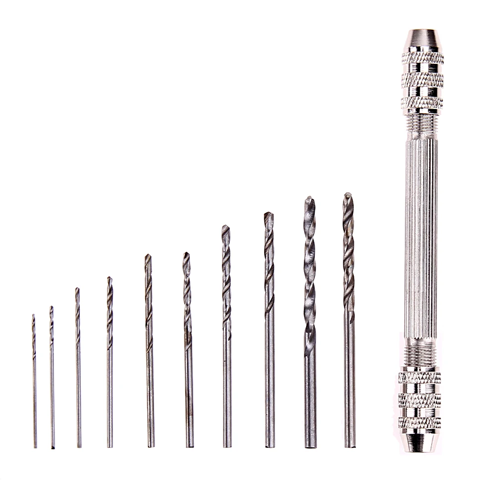 11 in 1 Micro HSS Twist Drill Bit 0.5-3.2mm Mini Manual Hand Drill Chuck Micro Drill Bit Wood Metal Plastic Drilling Power Tool
11 in 1 Micro HSS Twist Drill Bit 0.5-3.2mm Mini Manual Hand Drill Chuck Micro Drill Bit Wood Metal Plastic Drilling Power Tool