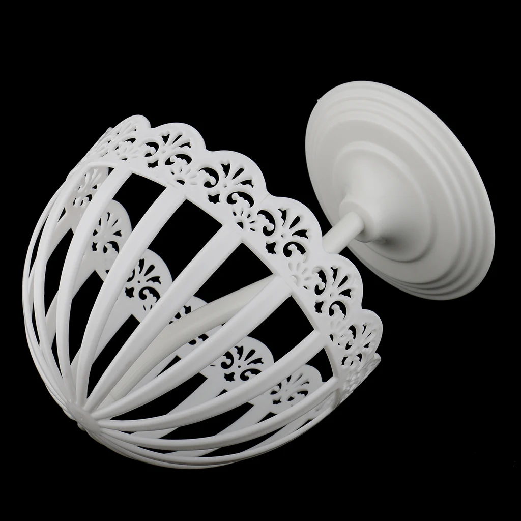 Plastic Baby Wig Hair Head Hat Cap Display Holder Stand Storage Rack 40cm Curved Plastic Pole & Round Heavy Base