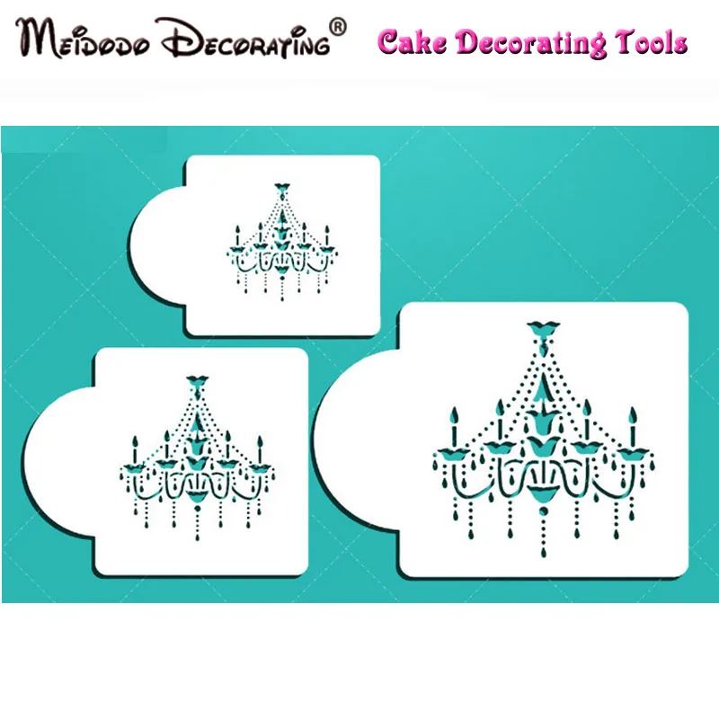 New High Quality 3Pcs Chandelier Cake Stencils Christmas Cookie and Coffee Stencils Cake Decorating StencilsTools Cake Moulds
New High Quality 3Pcs Chandelier Cake Stencils Christmas Cookie and Coffee Stencils Cake Decorating StencilsTools Cake Moulds