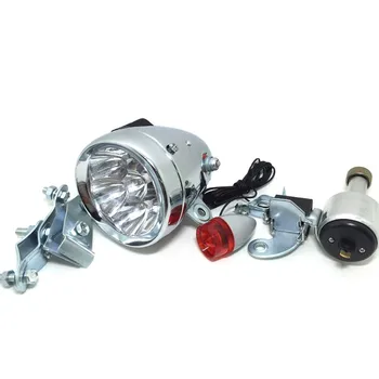 Q038 Motorized Taillight Headlight Kit Bicycle Friction Generator Dynamo Bike Head Tail Light LED Lamp MTB retro bike LED lights
Q038 Motorized Taillight Headlight Kit Bicycle Friction Generator Dynamo Bike Head Tail Light LED Lamp MTB retro bike LED lights
