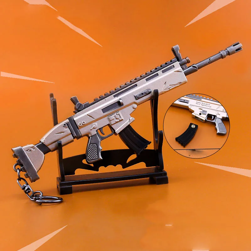 Fort Zinc Alloy weapons Fortnit Metal nite model toy Keychain Gun scar scar-l nit figure 
Fort Zinc Alloy weapons Fortnit Metal nite model toy Keychain Gun scar scar-l nit figure