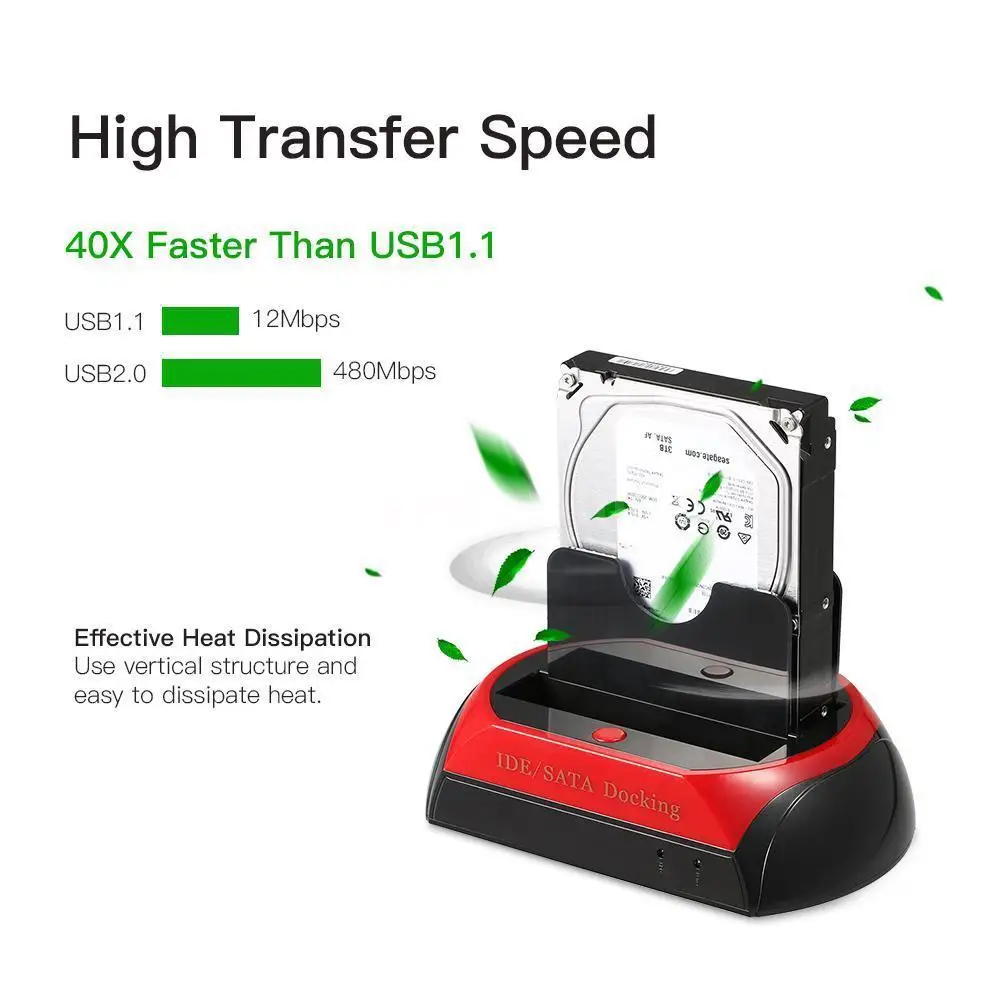 BEESCLOVER 2.5" 3.5" IDE SATA HDD Hard Drive Disk Docking Station Card Base Case HDD Docking Station 875D for Windows7 Vista r25
BEESCLOVER 2.5" 3.5" IDE SATA HDD Hard Drive Disk Docking Station Card Base Case HDD Docking Station 875D for Windows7 Vista r25