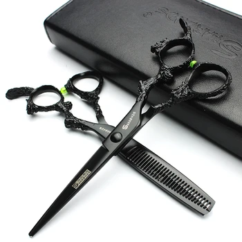 Sharonds silver and black dragon handle hairdressing scissors high quality salon scissors 440c steel barber scissors 6 inches
Sharonds silver and black dragon handle hairdressing scissors high quality salon scissors 440c steel barber scissors 6 inches