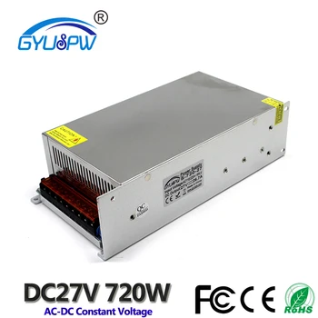 Universal Power Supply DC 27V 26.7A 720W Switching Power Source Transformer 220V 110V AC DC27V SMPS For Light Machinery Stepper
Universal Power Supply DC 27V 26.7A 720W Switching Power Source Transformer 220V 110V AC DC27V SMPS For Light Machinery Stepper