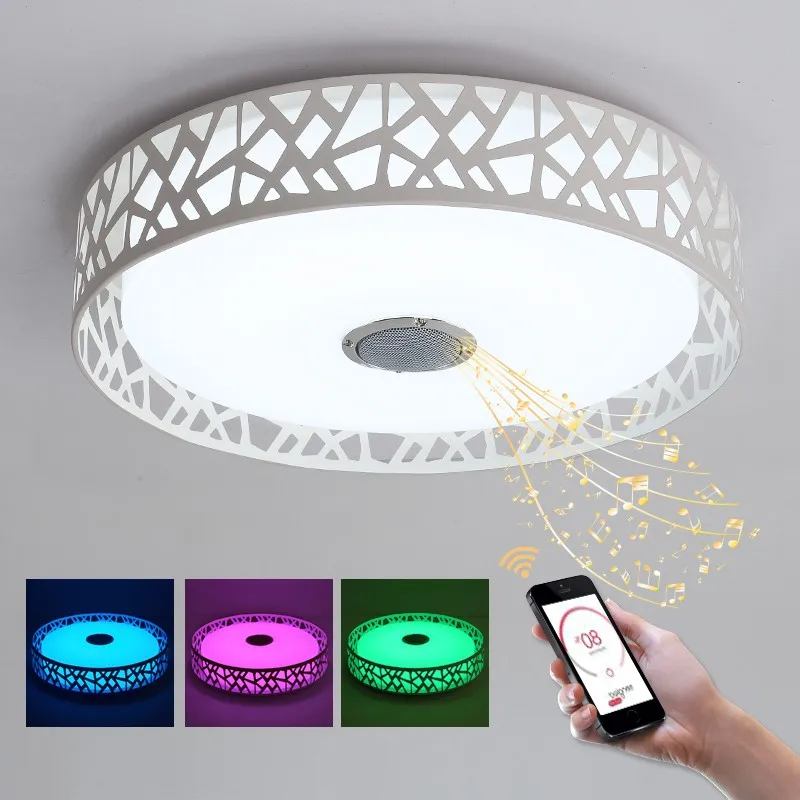 Intelligent Multi Color App Control Ceiling Light With Music Player Living Room Bed Room Dining Room Dimmable Ceiling Lamps
Intelligent Multi Color App Control Ceiling Light With Music Player Living Room Bed Room Dining Room Dimmable Ceiling Lamps