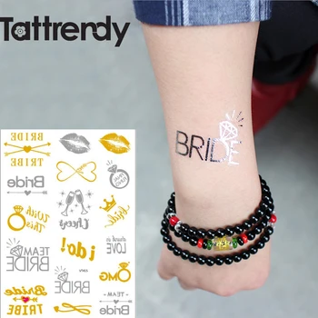 Team bride tribe Temporary Flash Tattoo Gold Metallic bachelorette party accessories Bridesmaid bridal shower wedding decoration
Team bride tribe Temporary Flash Tattoo Gold Metallic bachelorette party accessories Bridesmaid bridal shower wedding decoration