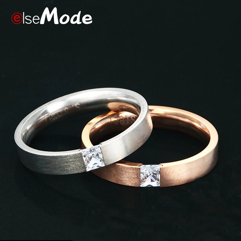 ELSEMODE Classic Shine CZ Stone Stainless Steel Engagement Ring Lovers Promise Rose Gold Rings For Women Couple Jewelry
ELSEMODE Classic Shine CZ Stone Stainless Steel Engagement Ring Lovers Promise Rose Gold Rings For Women Couple Jewelry