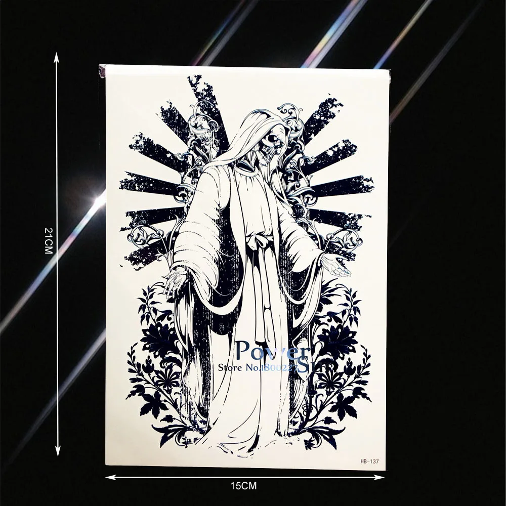 Trendy Death Skull Jesus Temporary Tattoo Sticker For Men Women Fake Arm Back Tatoo Body Art Waterproof Tattoo Stickers PHB-137
Trendy Death Skull Jesus Temporary Tattoo Sticker For Men Women Fake Arm Back Tatoo Body Art Waterproof Tattoo Stickers PHB-137
