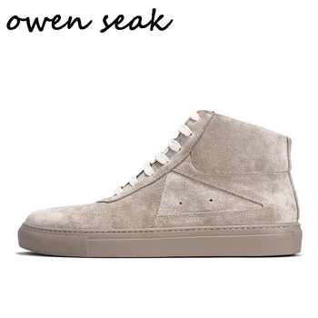 Owen Seak Men Casual Shoes High-TOP Ankle Luxury Trainers Cow Leather Lace Up Shoes Summer Flat Boots Men Sneakers
Owen Seak Men Casual Shoes High-TOP Ankle Luxury Trainers Cow Leather Lace Up Shoes Summer Flat Boots Men Sneakers