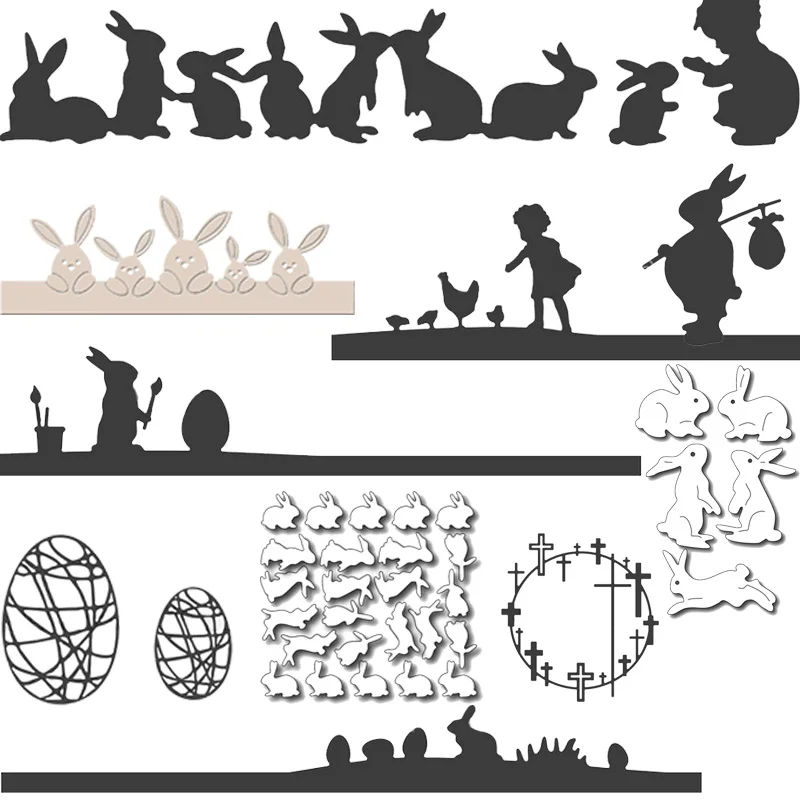 Cute Easter Rabbit Metal Cutting Dies Stencils For DIY Scrapbooking Holiday Decorative Embossing Cards Handcraft Die Cut 2019
Cute Easter Rabbit Metal Cutting Dies Stencils For DIY Scrapbooking Holiday Decorative Embossing Cards Handcraft Die Cut 2019