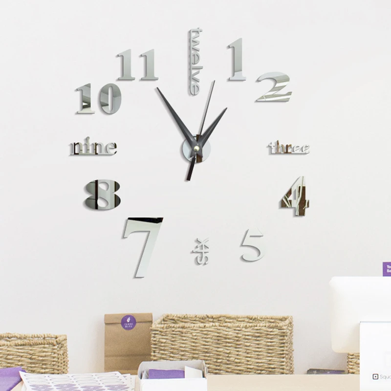 watch wall clock modern design 3d diy digital decorative self adhesive mirror modern kitchen vintage large wall clock Stickers
watch wall clock modern design 3d diy digital decorative self adhesive mirror modern kitchen vintage large wall clock Stickers