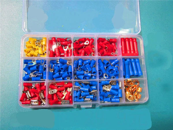 1set= 240pcs Insulated Crimp Terminals Wire Connectors Butt Spade Ring Assorted Kit
1set= 240pcs Insulated Crimp Terminals Wire Connectors Butt Spade Ring Assorted Kit