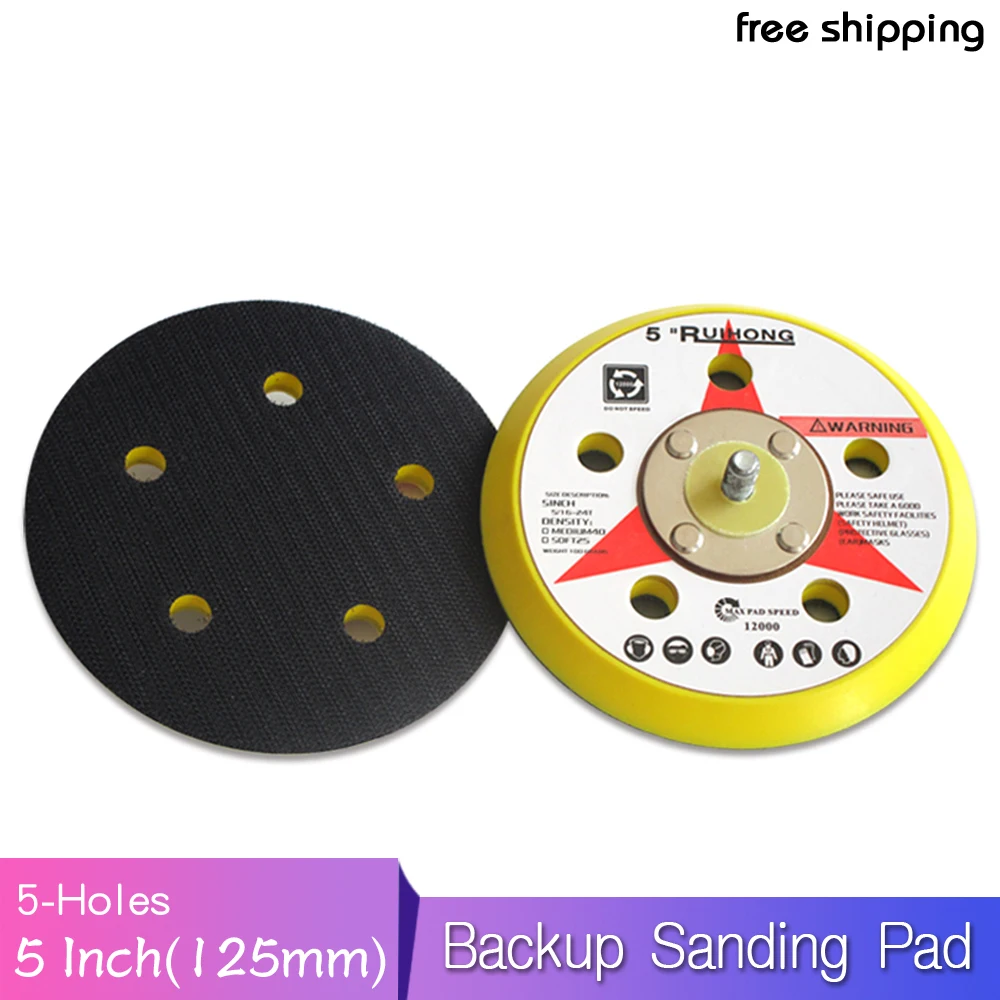 5 Inch 5 Holes Sanding Pad Sander Backing Pad Hook and Loop Abrasive Tools for Polishing & Grinding
5 Inch 5 Holes Sanding Pad Sander Backing Pad Hook and Loop Abrasive Tools for Polishing & Grinding