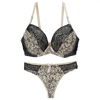 YANDW Sexy B C D DD E Cup Women Bra Set Lace Underwear Panty Set Solid 6 Color Push Up Bra Brief Set Big Size 34 36 38 40 42
YANDW Sexy B C D DD E Cup Women Bra Set Lace Underwear Panty Set Solid 6 Color Push Up Bra Brief Set Big Size 34 36 38 40 42