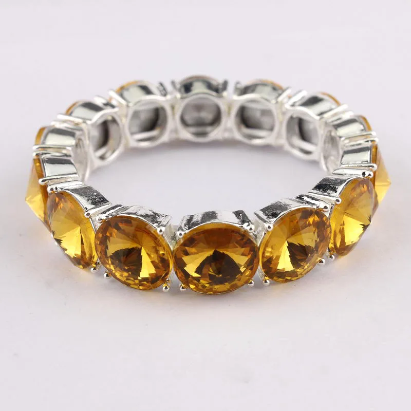 Facet Glass Crystal Stone Bracelet Bangles Adjustable Dot Crystal Stones Bracelets for Woman
Facet Glass Crystal Stone Bracelet Bangles Adjustable Dot Crystal Stones Bracelets for Woman