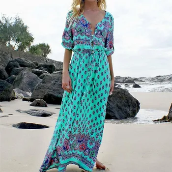 European And American Women Fashion Trend Beach Long Dress Bohemian Style one-piece Dress Travel Vacation Leisure Sun Dress
European And American Women Fashion Trend Beach Long Dress Bohemian Style one-piece Dress Travel Vacation Leisure Sun Dress