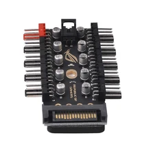 Adaptador do controlador da velocidade do fã do cabo 12 v do divisor do fã com diodo emissor de luz para a mineração do mineiro(China)