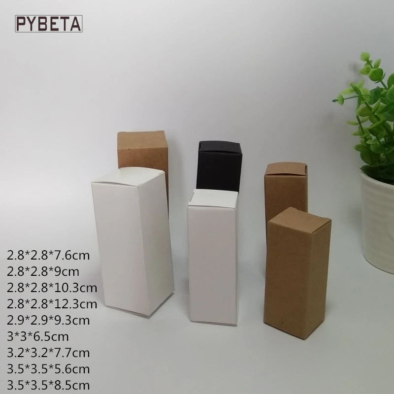 100pcs- (28-35mm) Black White Kraft paper Box Essential oil lotion bottle sprays cosmetics gift packaging boxes
100pcs- (28-35mm) Black White Kraft paper Box Essential oil lotion bottle sprays cosmetics gift packaging boxes