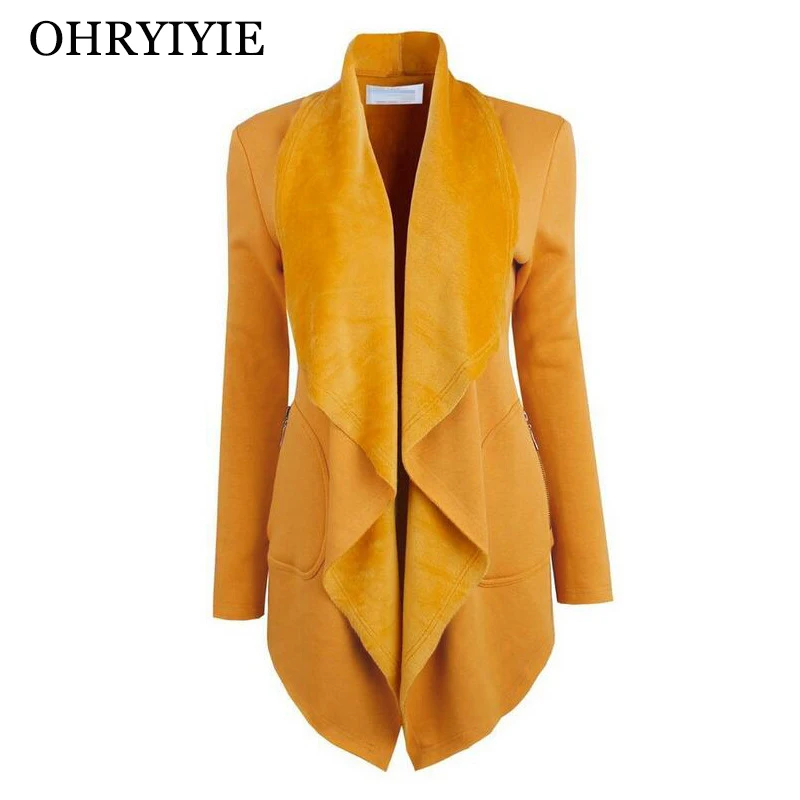 OHRYIYIE Spring Autumn Thick Jackets Women 2019 New Fashion Turn-down Collar Outerwear Female Basic Jackets Lady Asymmetric Coat
OHRYIYIE Spring Autumn Thick Jackets Women 2019 New Fashion Turn-down Collar Outerwear Female Basic Jackets Lady Asymmetric Coat