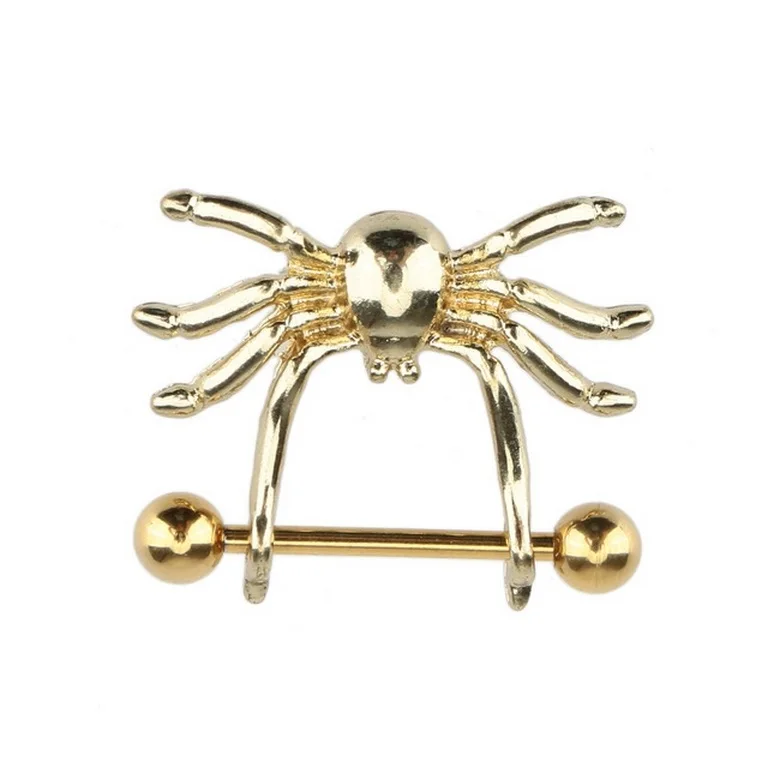 2Pcs Fantastic Cute Spider Nipple Rings Body Jewelry, Glod Plated Barbell Industrial Piercing Nombril Pirsing Ombligo
2Pcs Fantastic Cute Spider Nipple Rings Body Jewelry, Glod Plated Barbell Industrial Piercing Nombril Pirsing Ombligo