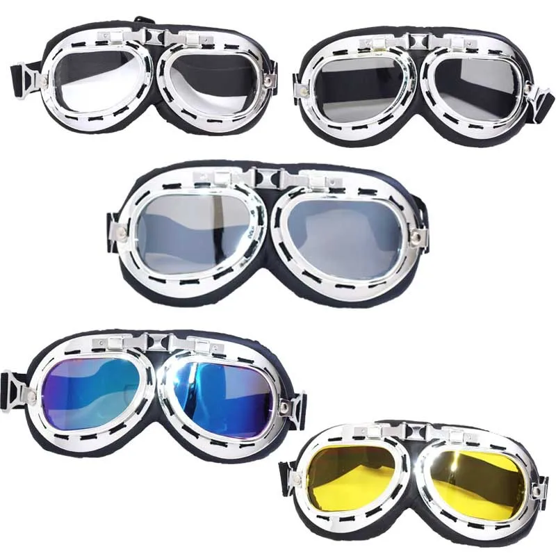 Black Frame Motorcycle Goggles Vintage WWII Jet Aviator Scooter Glasses Goggles FOR Motocross Motorbike Biker Cruiser Helmet
Black Frame Motorcycle Goggles Vintage WWII Jet Aviator Scooter Glasses Goggles FOR Motocross Motorbike Biker Cruiser Helmet
