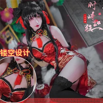 Popular Anime DATE A LIVE Tokisaki Kurumi cosplay costume Red Sexy Cheongsam Ancient style A
Popular Anime DATE A LIVE Tokisaki Kurumi cosplay costume Red Sexy Cheongsam Ancient style A